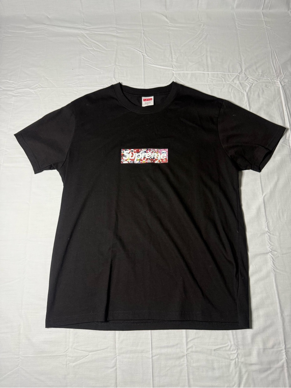 Supreme Black Floral Box Logo Tee